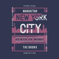 Manhattan nuovo York città astratto grafico, tipografia vettore, t camicia design illustrazione, bene per pronto Stampa, e altro uso vettore