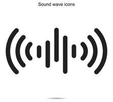 suono onda icone, vettore illustrazione.