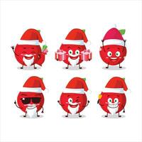 Santa Claus emoticon con ciliegia cartone animato personaggio vettore