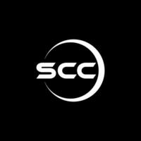 scc lettera logo design nel illustratore. vettore logo, calligrafia disegni per logo, manifesto, invito, eccetera.