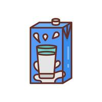 latte imballare icona nel vettore. illustrazione vettore