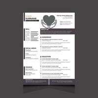 personale curriculum vitae design vettore