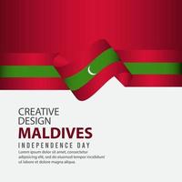 modello di vettore dell'illustrazione di progettazione creativa di celebrazione del giorno dell'indipendenza delle maldive