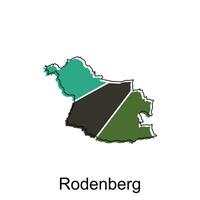 carta geografica città di rodenberg illustrazione design modello su bianca sfondo, adatto per il tuo azienda vettore