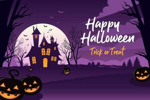 contento Halloween trucco o trattare vettore illustrazione sfondo