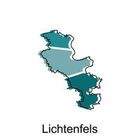 carta geografica di lichtenfels vettore illustrazione design modello, adatto per il tuo azienda