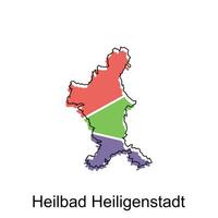 heilbad heiligenstadt città carta geografica illustrazione. semplificato carta geografica di Germania nazione vettore design modello