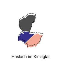 haslach sono kinzigtal città carta geografica illustrazione. semplificato carta geografica di Germania nazione vettore design modello