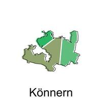 konnern città carta geografica illustrazione. semplificato carta geografica di Germania nazione vettore design modello