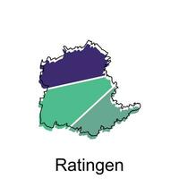 carta geografica città di ratingen illustrazione design modello su bianca sfondo, adatto per il tuo azienda vettore