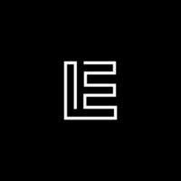alfabeto lettere iniziali monogramma logo EL Le e l vettore lusso design