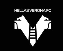 hellas Verona fc club logo simbolo bianca serie un' calcio Calcio Italia astratto design vettore illustrazione con nero sfondo