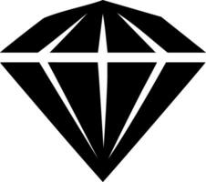 diamante silhouette icona vettore illustrazione
