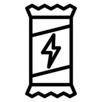 icona della linea della barra dell'energia vettore