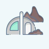 icona campeggio. relazionato per alaska simbolo. scarabocchio stile. semplice design modificabile. semplice illustrazione vettore