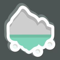 etichetta iceberg. relazionato per alaska simbolo. semplice design modificabile. semplice illustrazione vettore