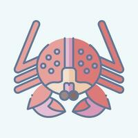 icona alaskan re granchio. relazionato per alaska simbolo. scarabocchio stile. semplice design modificabile. semplice illustrazione vettore