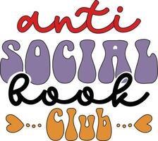 anti sociale maglietta design file vettore