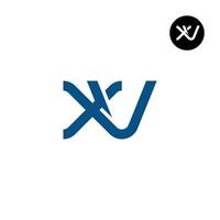 lettera xv monogramma logo design vettore