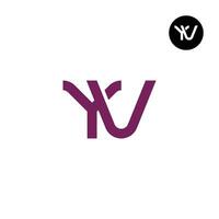 lettera yv monogramma logo design vettore