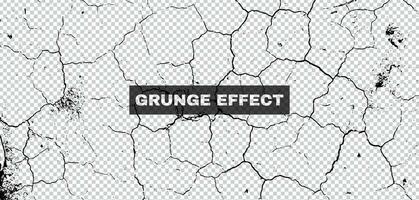 grunge effetto su un' bianca sfondo vettore