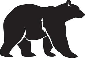 polare orso vettore silhouette illustrazione nero colore