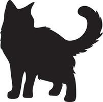 gatto vettore silhouette illustrazione nero colore