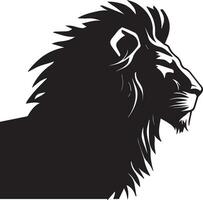 Leone vettore silhouette illustrazione nero colore