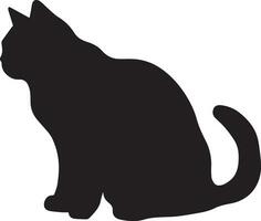 gatto vettore silhouette illustrazione nero colore