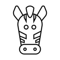 zebra icona, cartello, simbolo nel linea stile vettore