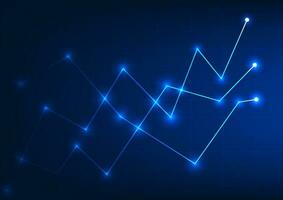 grafico tecnologia sfondo esso è un' tecnologia quello Spettacoli il prezzo di crescita entro il azienda per capire il profitto e perdita di il azienda. uso il blu linea per mostrare il prezzo. vettore