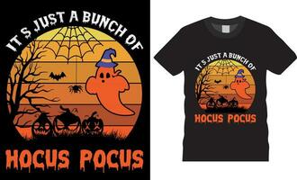 è appena un' mazzo di hocus pocus Halloween vettore grafico t camicia design