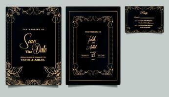 lusso elegante nozze invito carta design impostato vettore