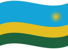Ruanda bandiera onda. Ruanda bandiera. bandiera di Ruanda vettore