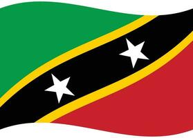 santo kitts e nevis bandiera onda. santo kitts e nevis bandiera. bandiera di santo kitts e nevis vettore