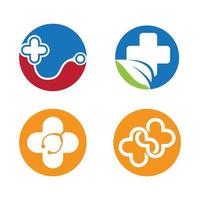 immagini del logo di cure mediche vettore