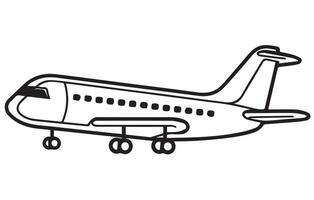 aereo di linea. modificabile schema schizzo di aereo. azione vettore illustrazione, schema disegno aereo nel un' piatto stile,