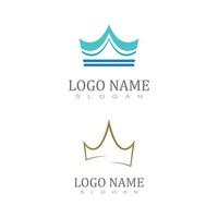 royal king queen crown elegante design del logo di lusso vettore