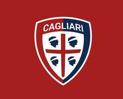 cagliari club logo simbolo serie un' calcio Calcio Italia astratto design vettore illustrazione con rosso sfondo