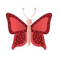 farfalla con un colore rosso vettore
