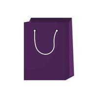 borsa della spesa viola su sfondo bianco vettore