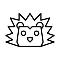 cane riccio icona, cartello, simbolo nel linea stile vettore