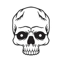 cranio mano disegnato illustrazioni per il design di Abiti, adesivi, tatuaggio eccetera vettore