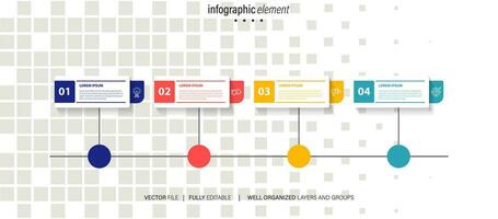 Infografica modello elementi. vettore