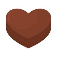 icona cuore cioccolato vettore