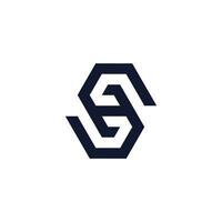 lettera S logo design icona vettore con moderno unico stile