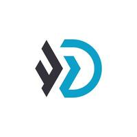 lettera d logo design icona elemento vettore idea per attività commerciale o iniziale