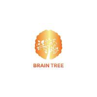 brian lusso albero logo con un' combinazione di un' cervello e albero per qualunque attività commerciale. vettore