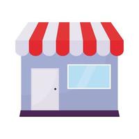 negozio viola su sfondo bianco vettore
