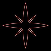 neon stella scintilla rosso colore vettore illustrazione Immagine piatto stile
